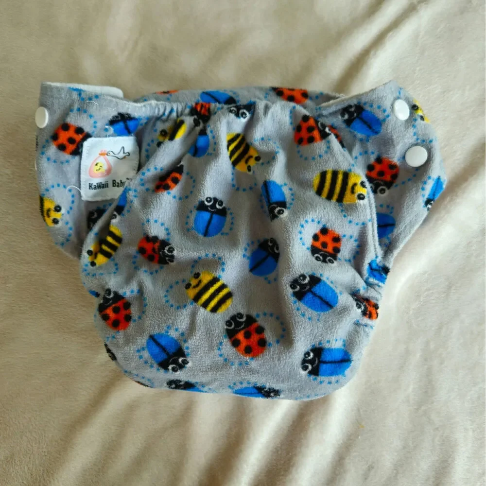 KaWaii Baby One-Size Pocket Cloth Diaper Bundle - Set of 3 + Inserts